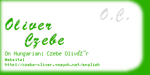 oliver czebe business card